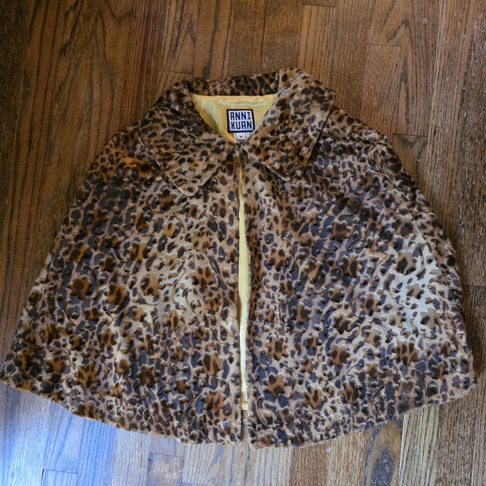 M Anni Kuan Leopard Print Cape